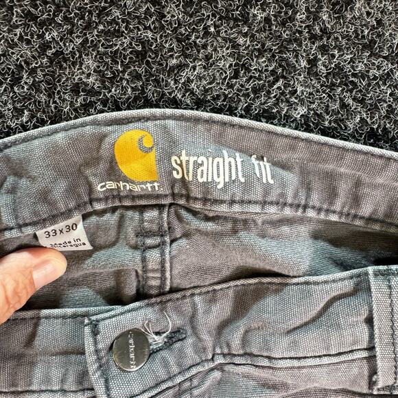 Carhartt‎ Men's Relaxed Fit Carpenter Pants Gray 33x30 Hammer Loop Workwear - Picture 4 of 8